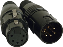 Figure 8. XLR 5-pin connectors.