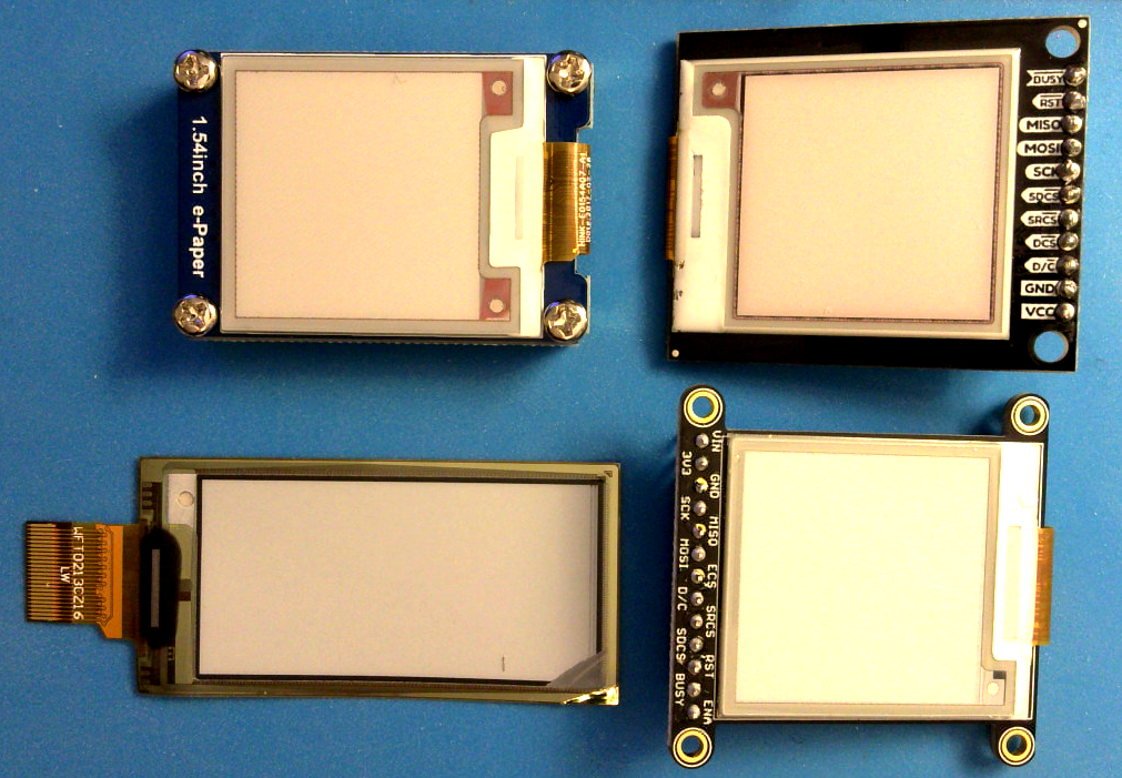 Figure 1. Four ePaper Displays